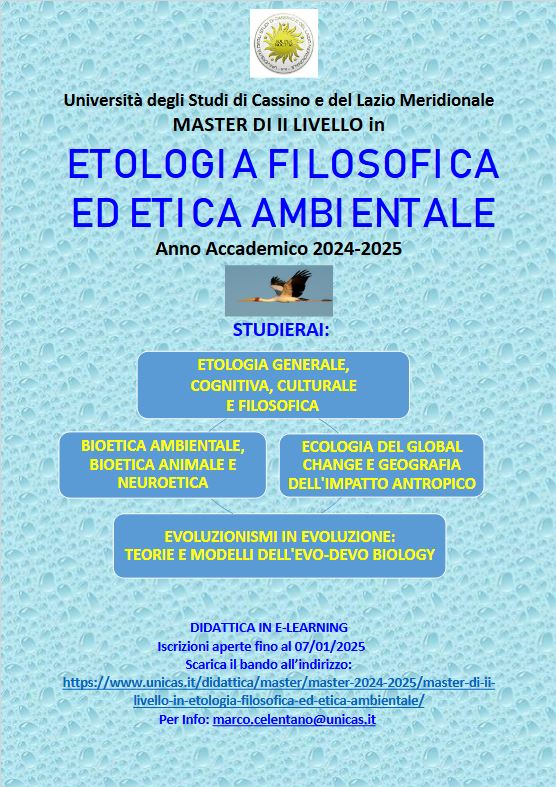 Locandina Master Etologia filosofica ed etica ambientale aggiornata